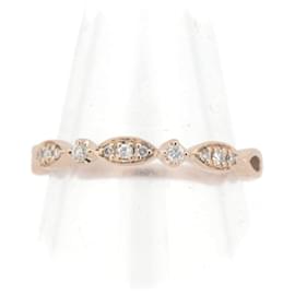 Autre Marque-Pre-owned K18PG Pink Gold Diamond Ring-Golden