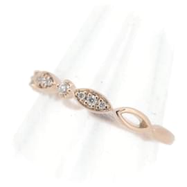 Autre Marque-Pre-owned K18PG Pink Gold Diamond Ring-Golden
