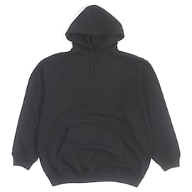 Balenciaga-Balenciaga Cotton Logo Print Oversized Hoodie XS-Black
