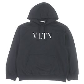 Schwarzer Kapuzenpullover mit Valentino VLTN-Logo Größe S Schwarz