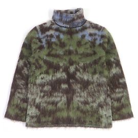 Suéter de cuello alto de mohair y nylon con logo de Louis Vuitton M Verde