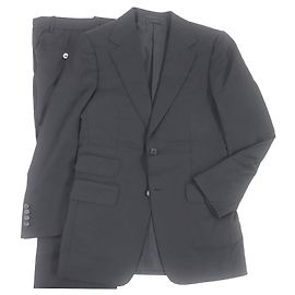 Autre Marque Dunhill BELGRAVIA Wool Rayon Blazer Slacks Suit Black