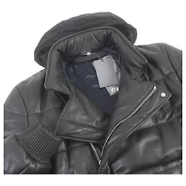Alexander Mcqueen-Alexander McQueen Lamb Leather Bomber Jacket Black-Black