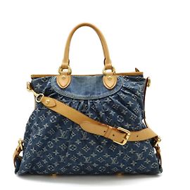 Borsa 2way Louis Vuitton Monogram Denim Blu