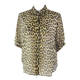 Camicia in seta Dior con ricamo di ape e stampa leopardata Altro