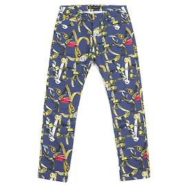 Pantaloni in denim blu Baroque Medusa di Versace 31 Altro