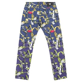Versace-Versace Baroque Medusa Denim Pants Blue 31-Other
