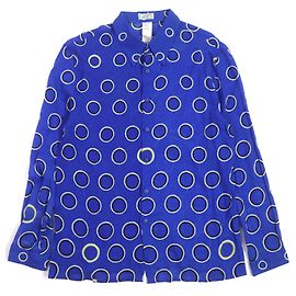 Versace Silk Medusa Button Shirt Blue 52 Blue