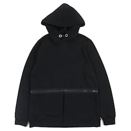 Givenchy-Givenchy Cotton Rayon Zip-up 2-way Pullover Hoodie S-Black