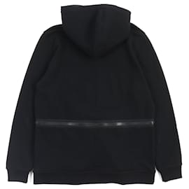 Givenchy-Givenchy Cotton Rayon Zip-up 2-way Pullover Hoodie S-Black
