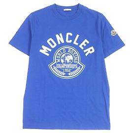 Camiseta de algodón Moncler azul S Azul