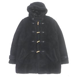 Yves Saint Laurent Casaco com capuz de lã e seda com fecho toggle Saint Laurent Preto