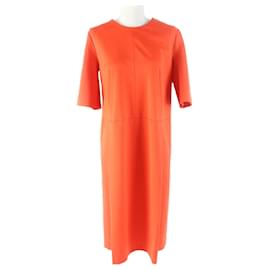 ワンピース JIL SANDER PASTEL ORANGE VISCOSE SHIRT DRESS Jil Sander Pastel Viscose Shirt Dress in Orange | Lyst