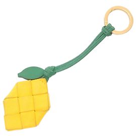 Bottega Veneta Leather Keychain Accessory Yellow