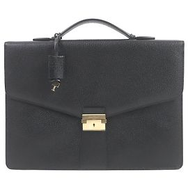 Salvatore Ferragamo Leather Briefcase Black Black