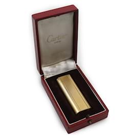 Cartier-Cartier Oval Pattern Gas Lighter Gold Case-Golden