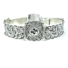Pulsera entrelazada G arabesca plateada de GUCCI Plata