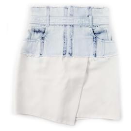 Balmain-Balmain Rayon Cotton Denim Skirt Women-Other