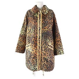 Autre Marque LEONARD FASHION Silk Polyester Leopard Coat Brown Brown