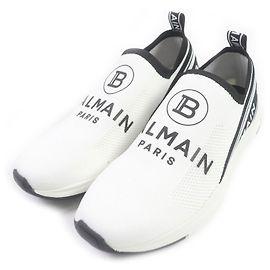 Balmain Logo Slip-On Sneakers White Black 42 Other