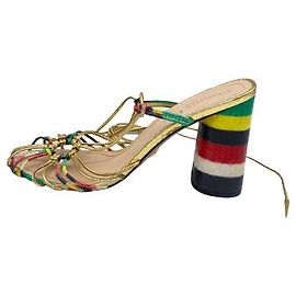 Sandali Dior T.EU 37 Pelli esotiche D'oro
