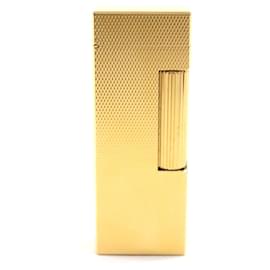 Autre Marque Dunhill Square Pattern Gas Lighter Gold Golden