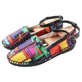 Hermès HERMES Leather Ankle Strap Espadrilles 37 Other