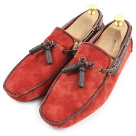 Mocasines de ante con borlas Berluti rojos 7,5 Roja