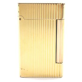 Autre Marque Dupont D Square Stripe Roller Gas Lighter Gold Golden
