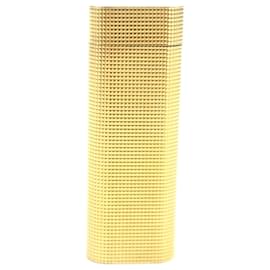 Cartier-Cartier Oval Diamond Pattern Gas Lighter Gold-Golden