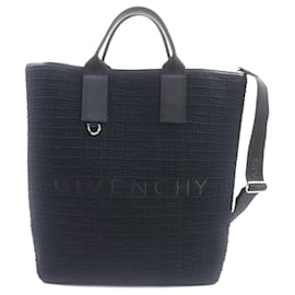 Givenchy-Givenchy G ESSEN TIALS 2WAY Canvas Leather Tote Bag-Black