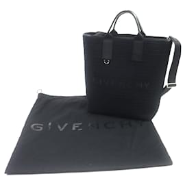 Givenchy-Givenchy G ESSEN TIALS 2WAY Canvas Leather Tote Bag-Black