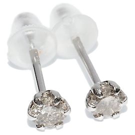 Autre Marque Pt900 Platinum Diamond Earrings Other