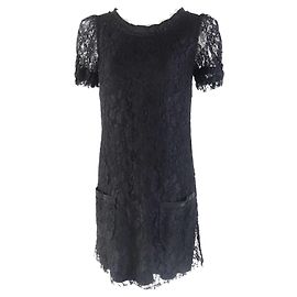 Vestido de rayón, nailon y seda de Dolce & Gabbana Negro