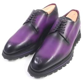 Louis Vuitton-Louis Vuitton Leather Derby Shoes Purple 5.5-Purple