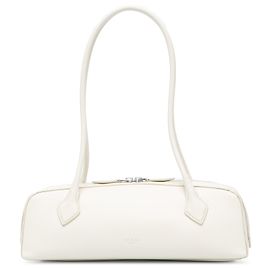 ALAÏA White Medium Goatskin Le Teckel Shoulder Bag White