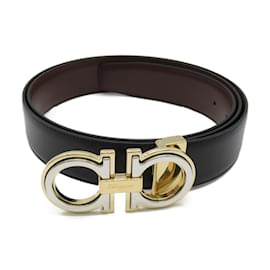 Salvatore Ferragamo-Salvatore Ferragamo Leather Belt-Brown,Black
