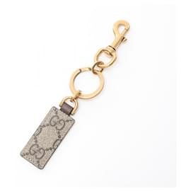 Gucci-GUCCI Ophidia Keychain-Brown,Beige
