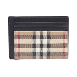 Burberry-Burberry Check Business Card Holder-Black,Multiple colors,Beige