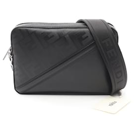 Fendi-Fendi Diagonal Camera Case Medium Shoulder Bag-Black