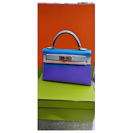 Hermès-Kelly Sellier II-Blue,Grey