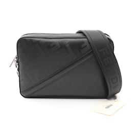 Fendi-Fendi Diagonal Camera Case Medium Shoulder Bag-Black