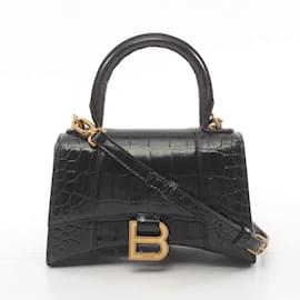 Balenciaga-Balenciaga Hourglass XS Handbag-Black
