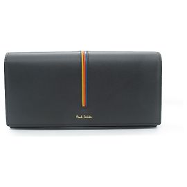Paul Smith schwarze Leder-Bifold-Geldbörse Schwarz