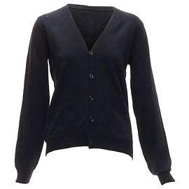 Merinowoll-Cardigan mit Knöpfen von Dries Van Noten Schwarz