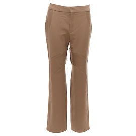 Marni virgin wool blend curved panelled trousers Brown