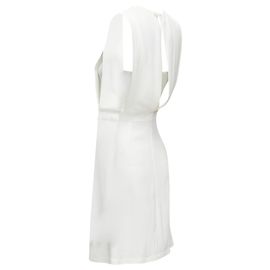 Vestido A-line de seda Rimlan de Theory Blanco