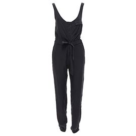RAG & BONE Seiden-Overall in Anthrazit mit Gürtel Grau