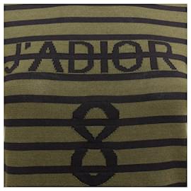 Dior-Christian Dior J'Adior stripe silk cotton knitted top-Green