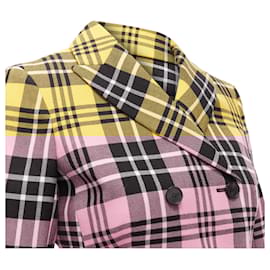 Dior-Christian Dior tartan virgin wool bar jacket blazer-Yellow